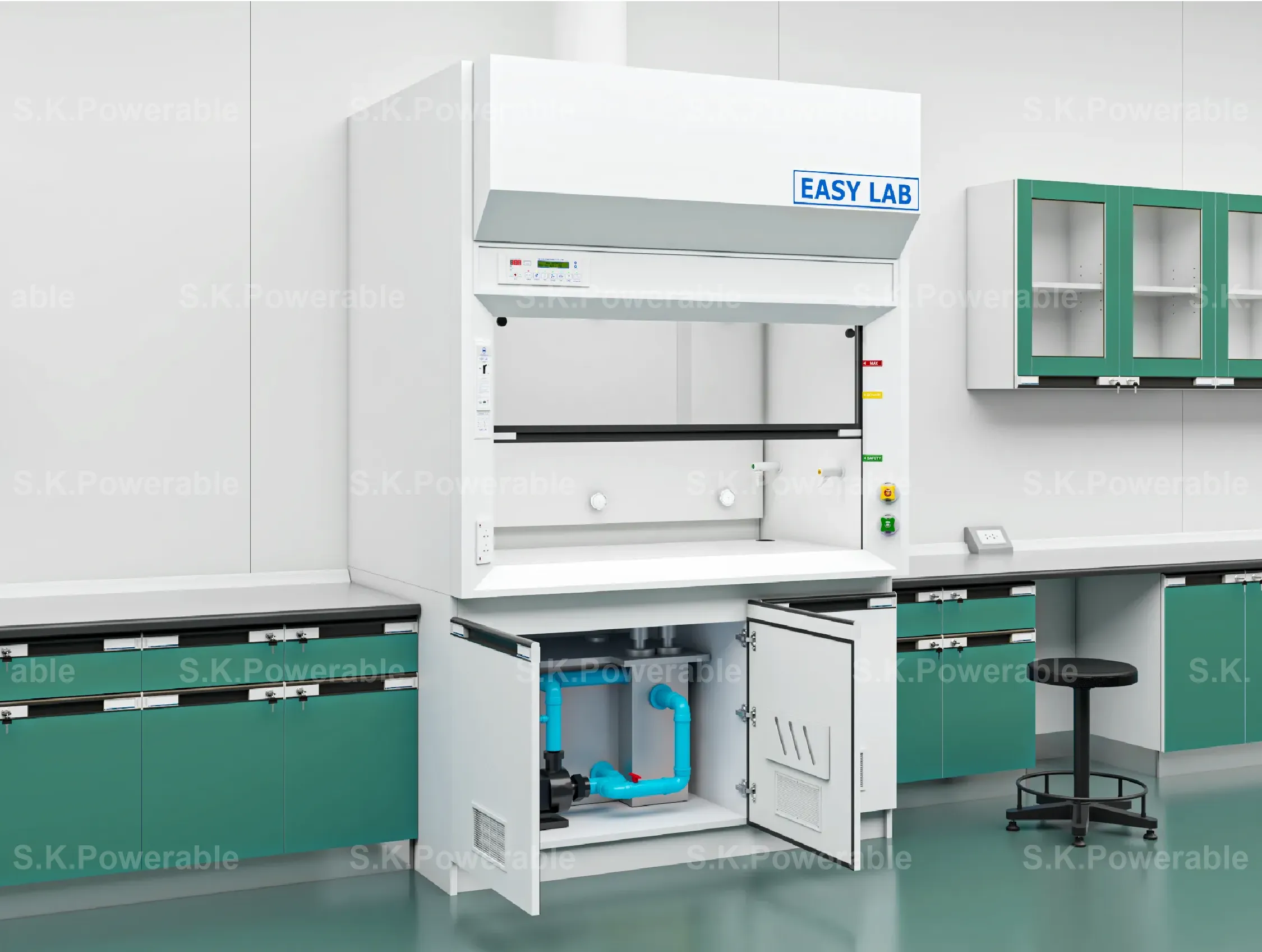 Fume Hood Combine with Scrubber and Auxiliary Air